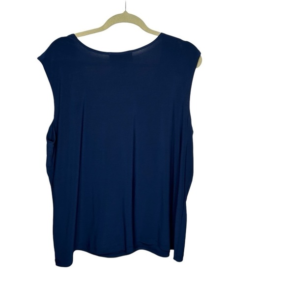 New ANTTHONY Gold Button Trim Military Jacket Women's Size 1X Navy Blue & Tank - Picture 3 of 7